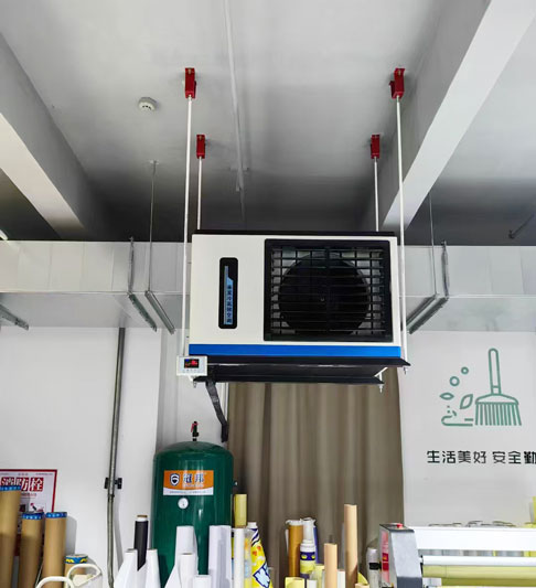 廣告印刷車(chē)間制冷降溫，應(yīng)用蒸發(fā)冷省電空調(diào)機(jī)組-臥式軸流機(jī)組