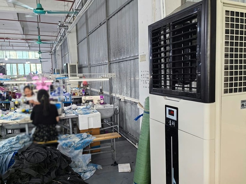 服裝廠降溫安裝蒸發冷省電空調-立式軸流機