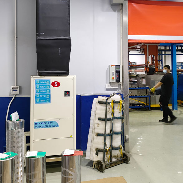 蒸發(fā)冷省電空調-立式管道機應用工業(yè)廠房車間降溫