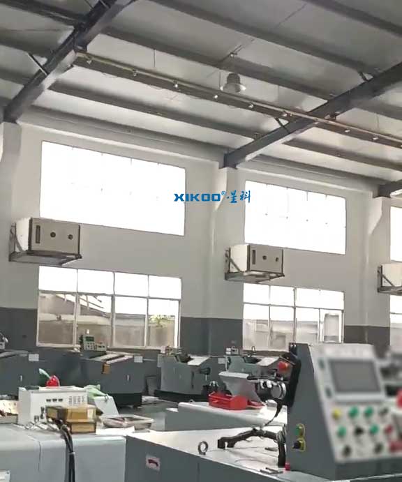 精密加工中心整體制冷降溫，應用蒸發冷省電空調- 臥式射流機組