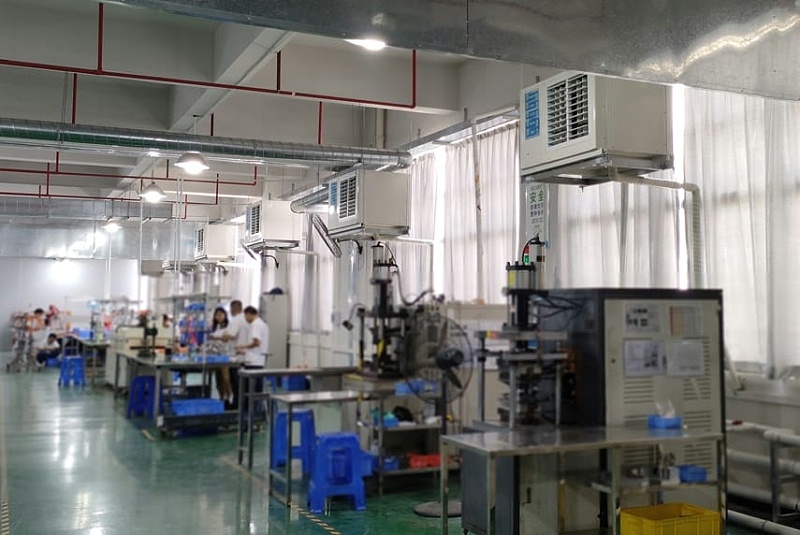 注塑廠降溫安裝工業(yè)省電空調(diào)-臥式軸流機組